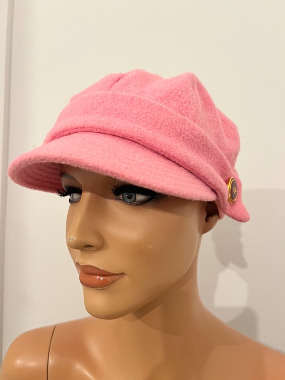 Juicy Couture Pink Wool Blend Baker Boy Newsboy Hat Cap Y2K Glam sz S/M (5/6) - Picture 2 of 6